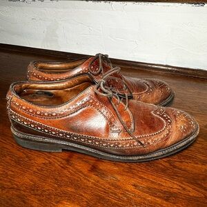 Allen Edmonds McAllister Longwing Wingtip Walnut Brown Size 10.5 D GUC